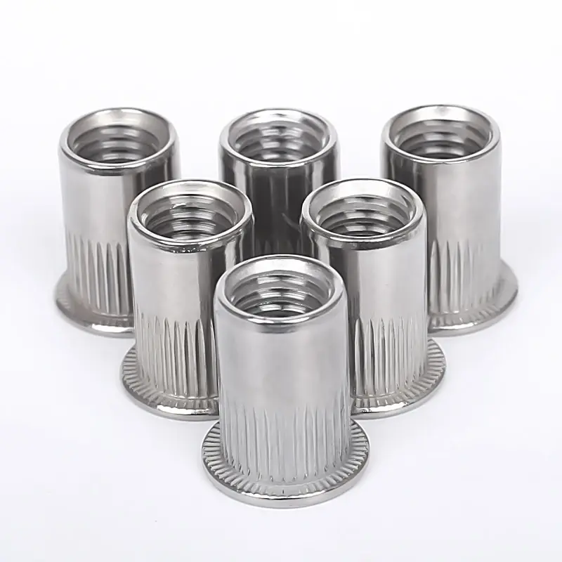 Plana Caput Vertical Knurled Rivet Nut