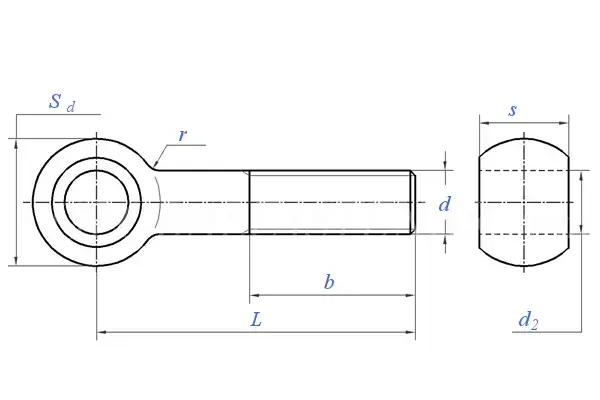 Stainless Steel Din 444 Swing Bolt Flexible Eye Bolt